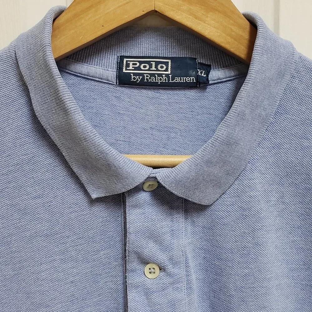 Polo Ralph Lauren Polo Shirt Mens Size XL Blue Cotton Short Sleeve Pony Preppy